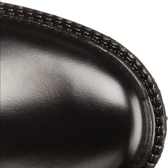 Vince Camuto Rain Boots With Gold Accents Rubber and Black Boots Size 6​​​ - Picture 10 of 14